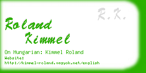 roland kimmel business card